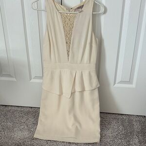 Forever 21 Cream Lace Midi Dress